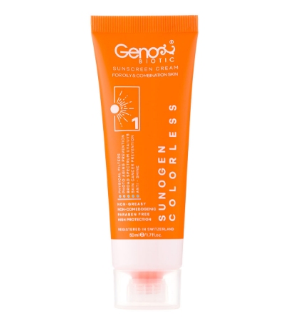 تصویر  کرم ضد آفتاب فاقد چربی SPF50 ژنوبایوتیک - بی رنگ
