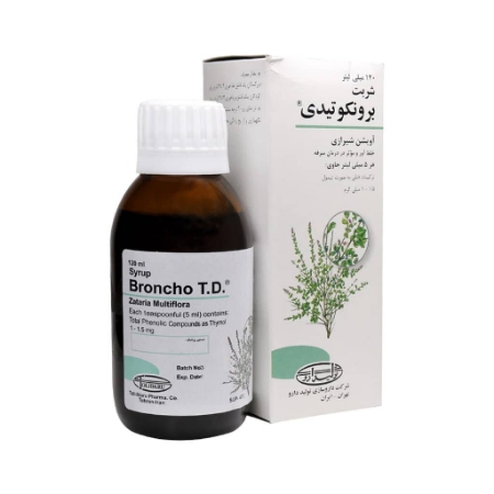 تصویر  شربت ضد سرفه آویشن برونکوتیدی تولید دارو - 120 میلی لیتر