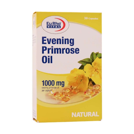 تصویر  کپسول روغن گل مغربی ایوینینگ پرایم رز 1000 یوروویتال - 30 عددی