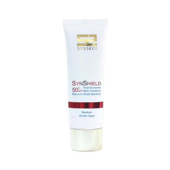 فلوئید ضد آفتاب SPF50 ساین اسکین مناسب انواع پوست - بژ متوسط