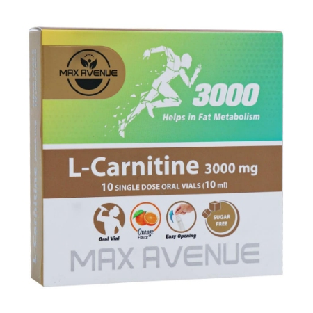 تصویر  محلول خوراکی ال کارنیتین 3000 مکس اونیو - 10 عددی