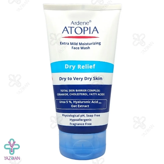 لوسیون شستشوی صورت ملایم Dry Relief حاوی 5 درصد اوره آتوپیا آردن - 150 میلی لیتر