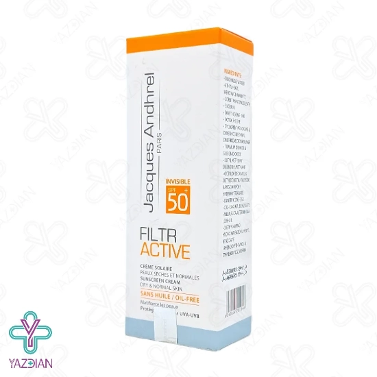 کرم ضد آفتاب SPF50 فاقد چربی پوست خشک و معمولی ژاک آندرل - بی رنگ