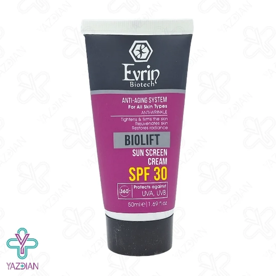 تصویر  کرم ضد آفتاب ضد چروک SPF30 بایولیفت اورین – بی رنگ