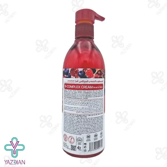 کرم مرطوب کننده پمپی ب کمپلکس آدرا حاوی تمشک و انار - 350 میلی لیتر