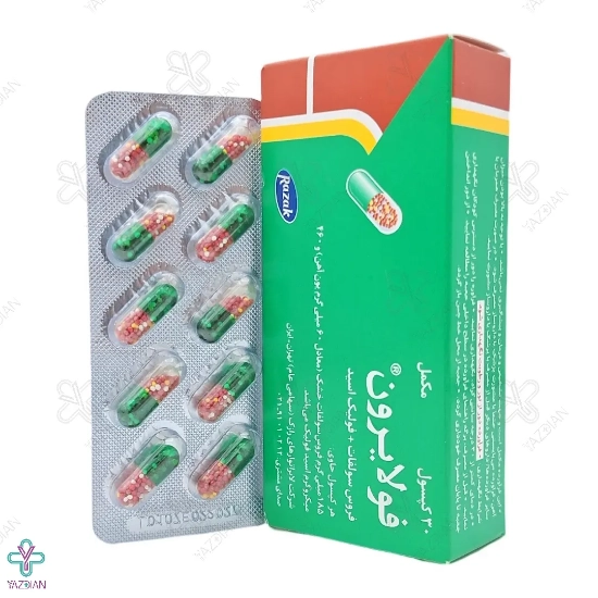 کپسول آهن و فولیک اسید فولایرون رازک - 30 عددی	