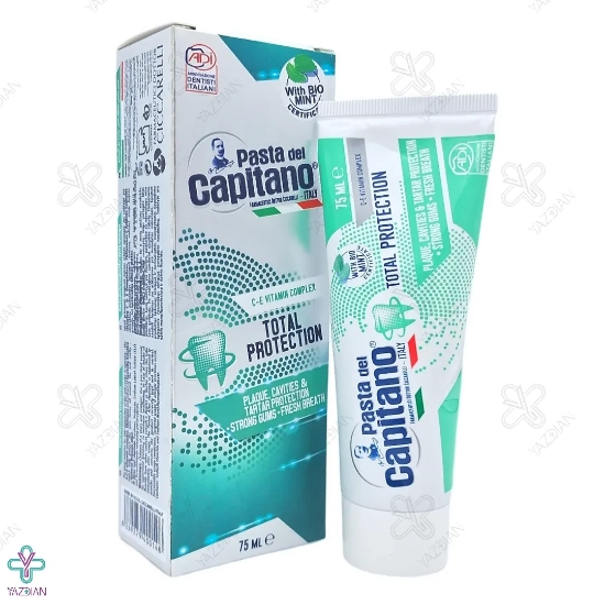 خمیر دندان محافظ کامل مدل Total Protection پاستا دل کاپیتانو - 75 میلی لیتر
