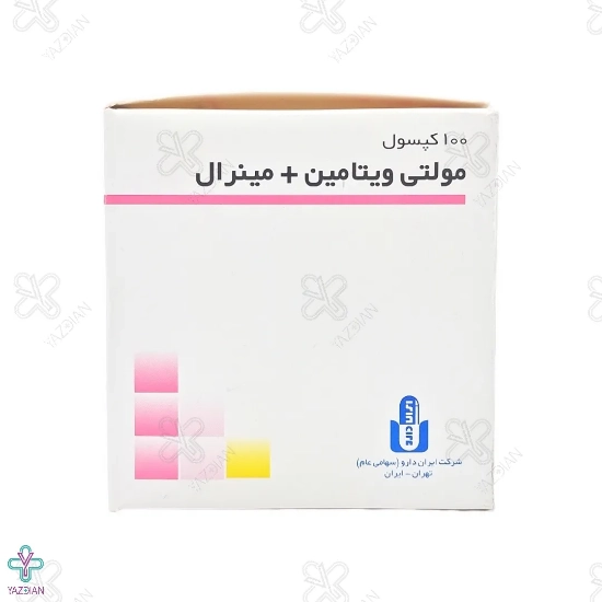 کپسول مولتی ویتامین مینرال ایران دارو - 100 عددی 