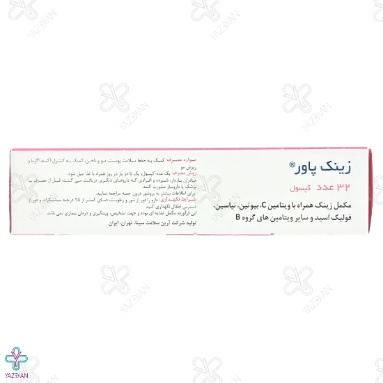 کپسول زینک پاور 10 میلی گرم هولیستیکا - 32 عددی