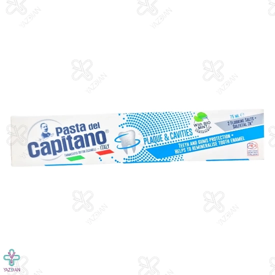 خمیر دندان ضد پلاک و پوسیدگی مدل Plaque & Cavities پاستا دل کاپیتانو - 75 میلی لیتر