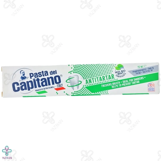 خمیر دندان ضد جرم سیگار مدل AntiTartar پاستا دل کاپیتانو - 75 میلی لیتر