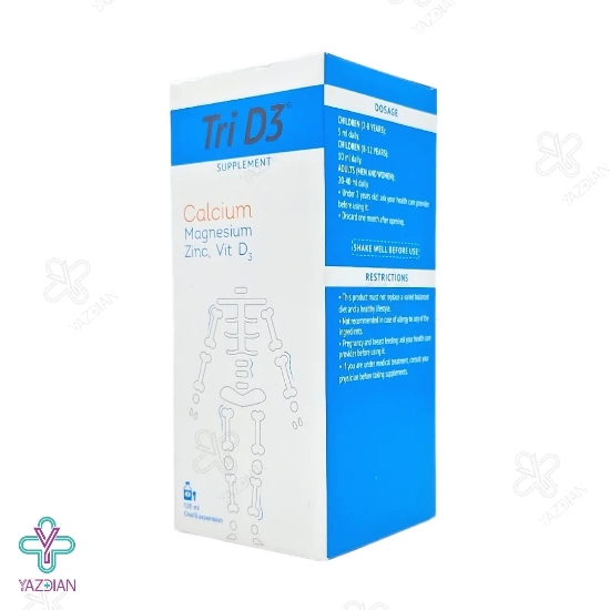 شربت کلسیم منیزیم زینک تری دی تری - 120 میلی لیتر