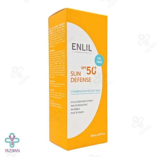 کرم ضد آفتاب SPF50 فاقد چربی سان دیفنس انلیل - بی رنگ