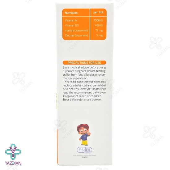 قطره آهن و ویتامین زیراد فیشر کیندر - 30 میلی لیتر	