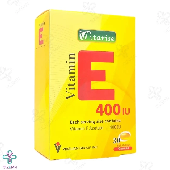 سافت ژل ویتامین ایی 400 واحد ویتارایز - 30 عددی