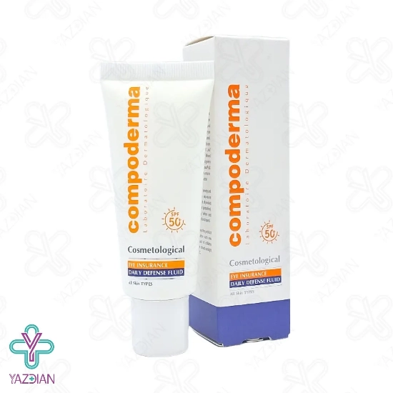 کرم ضد آفتاب دور چشم SPF50 کامپودرما - بی رنگ	