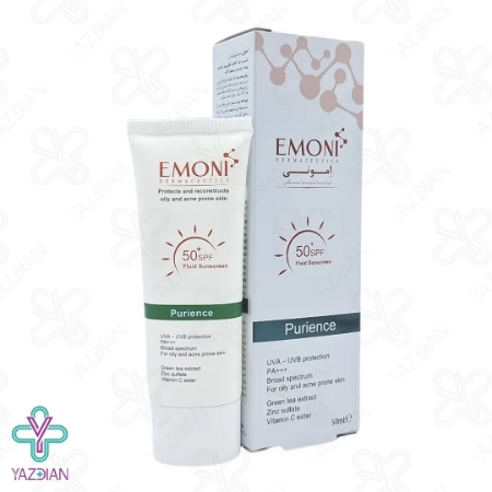 کرم فلوئید ضد آفتاب SPF50 پوست چرب امونی – بی رنگ	