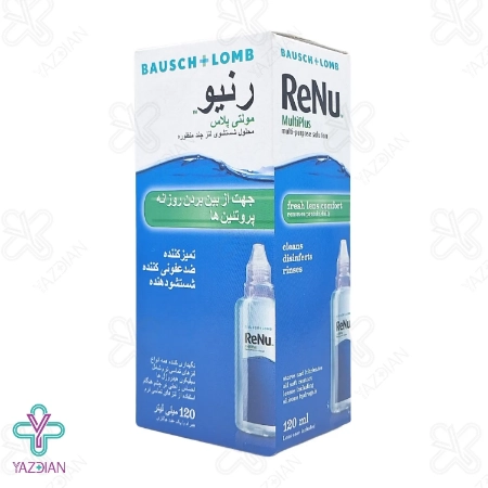 محلول شست و شوی لنز رنیو مدل Multiplus - حجم 120 میلی لیتر	