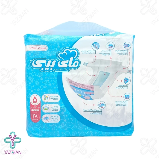 پوشک بچه مای بیبی سایز 5 بسته 28 عددی	