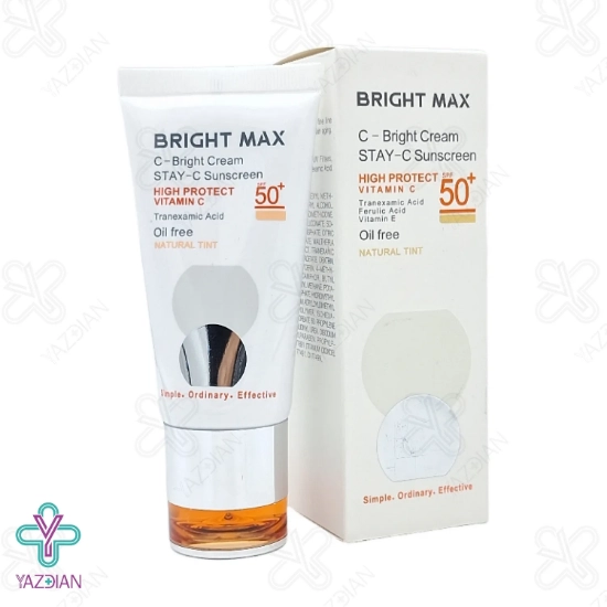 کرم ضد آفتاب SPF50 ویتامین ث برایت مکس – بژ طبیعی	