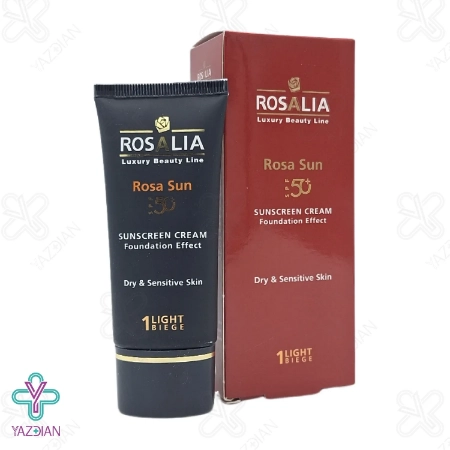 کرم ضد آفتاب پوست خشک رزالیا SPF 50 - بژ روشن	