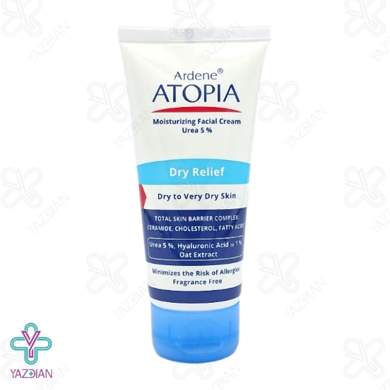 کرم مرطوب کننده قوی صورت آتوپیا اوره 5 درصد آردن - 50 گرم	