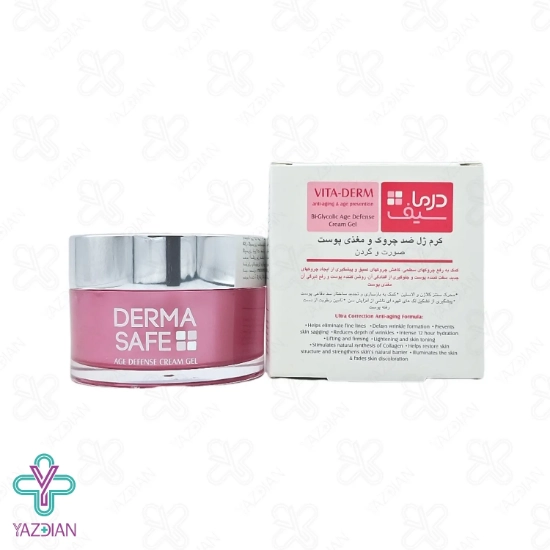کرم ژل ضد چروک و مغذی صورت و گردن ویتادرم درماسیف - 50 میلی لیتر	