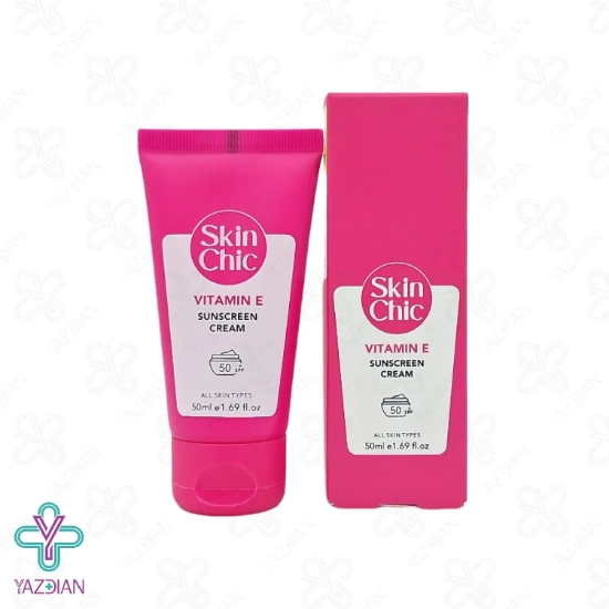 کرم ضد آفتاب SPF50 انواع پوست اسکین شیک – بی رنگ	