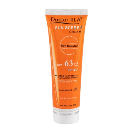 تصویر  کرم ضد آفتاب SPF 63 انواع پوست دکتر ژیلا - رنگی