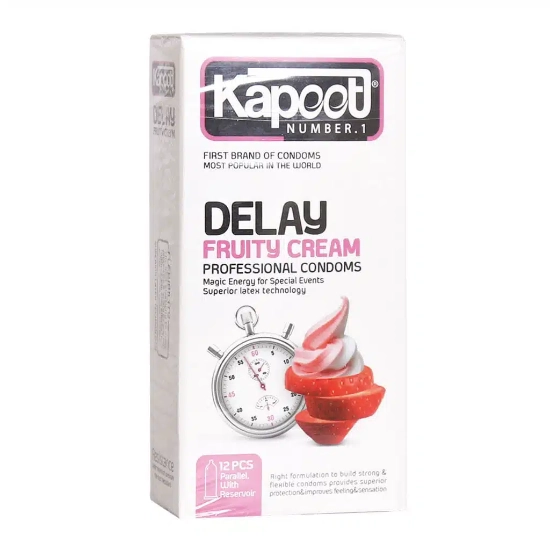 کاندوم وقفه دهنده میوه ای Delay Fruity Cream کاپوت - 12 عددی