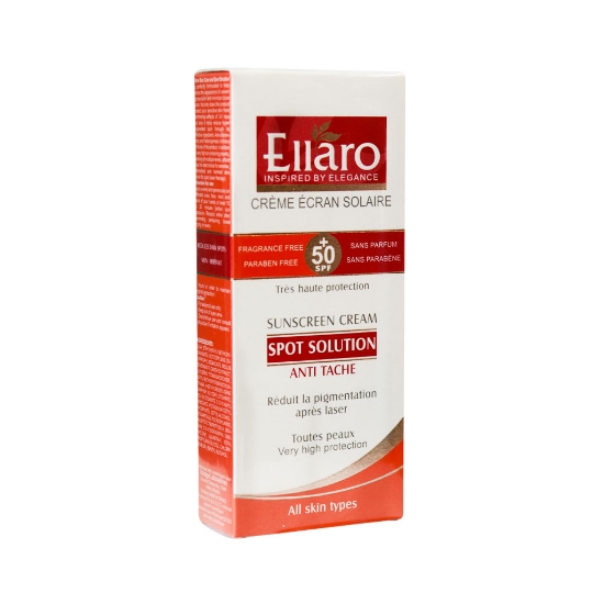 تصویر  کرم ضد آفتاب و ضد لک SPF 50 الارو  مدل Spot Solution انواع پوست - بی رنگ